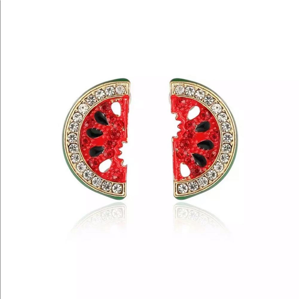 Crystal watermelon earrings